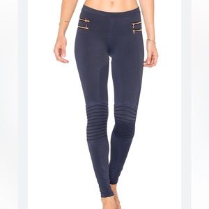 Fit Zipper Moto Legging in Ink Wash